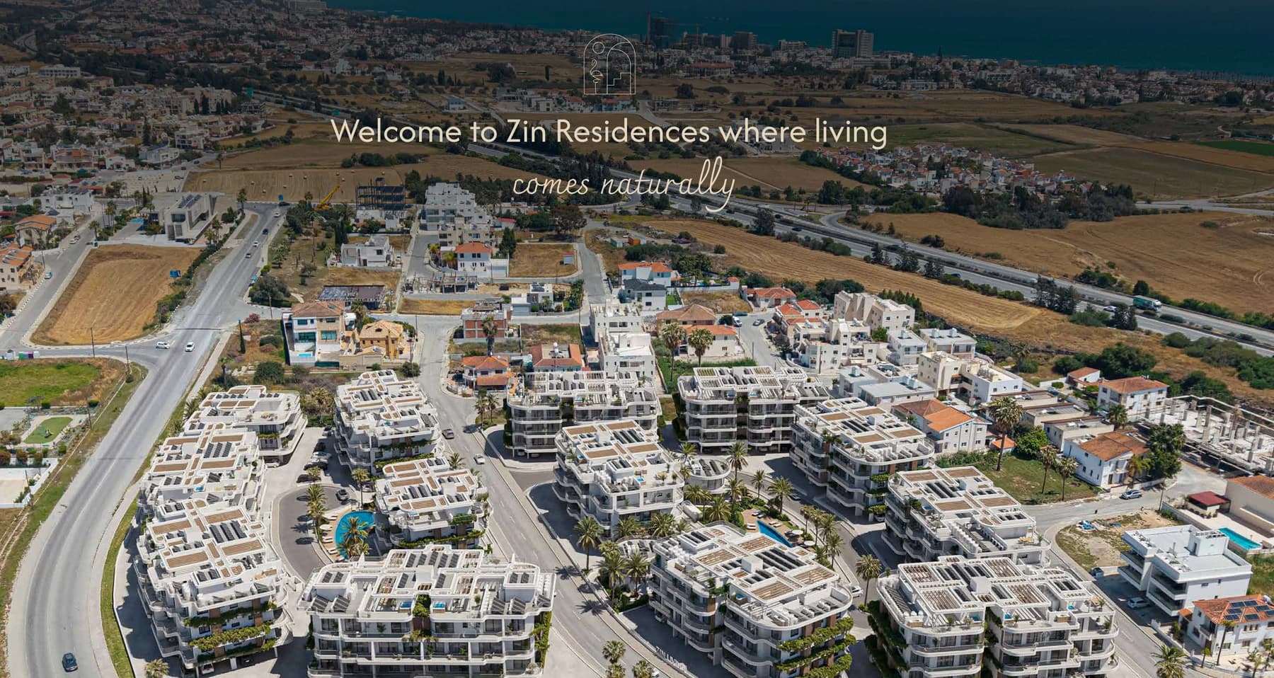 ZIN Residences – מבט מהאוויר על המתחם באורוקליני, לרנקה: Welcome to Zin Residences where living comes naturally